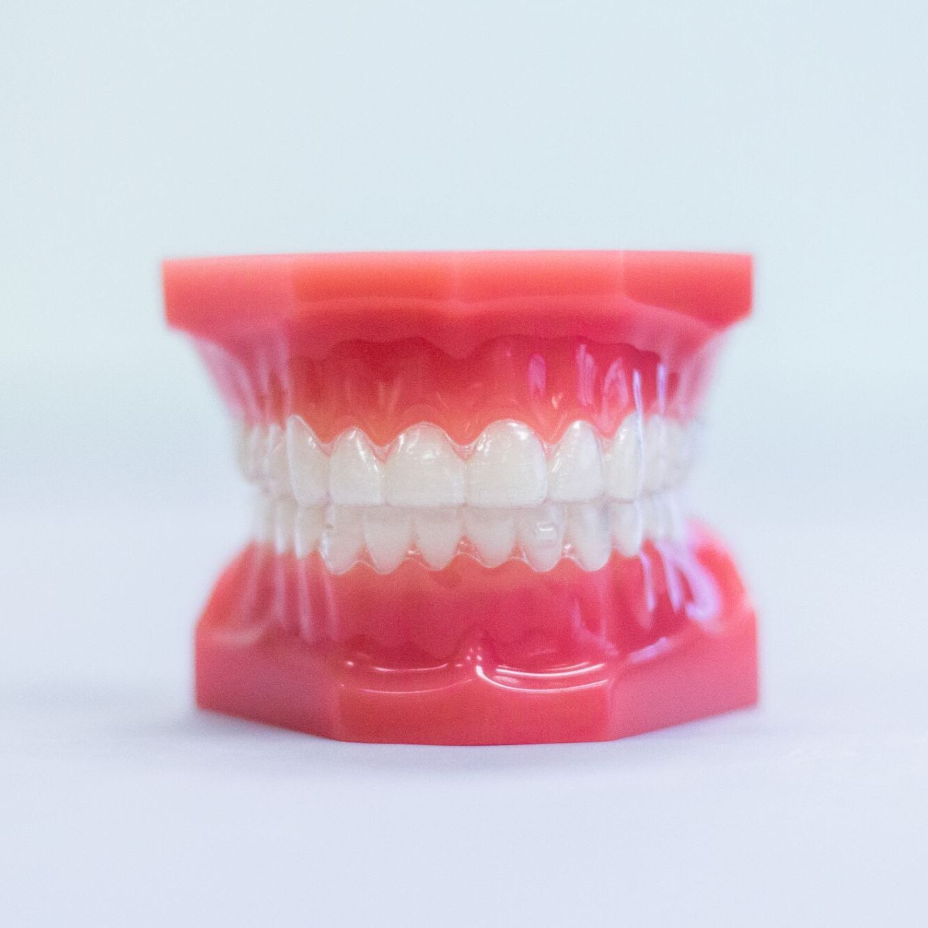 Clear aligners on model